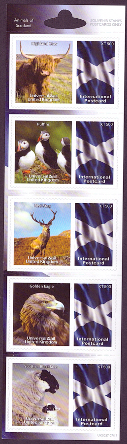 (image for) UK0057 Animals Of Scotland Universal Mail Stamps Dated: 07/17 - Click Image to Close